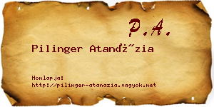 Pilinger Atanázia névjegykártya